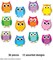 Carson Dellosa 36-Piece Owl Cutouts, Colorful Bird Cut Outs for Party and Halloween Decorations, Bulletin Board, Posterboard, Name Tags, and Classroom Decor